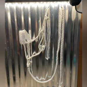 White Hand Braided Muletape Halter